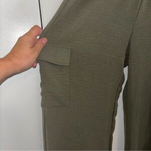 Ci Sono Olive Green Wide Leg Cargo Pants Size Small